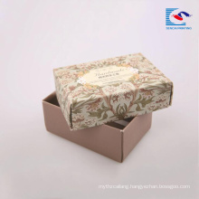 Flower Printed Gift Paper Box Glossy Lamination Spot UV Handmade Soap Packaging